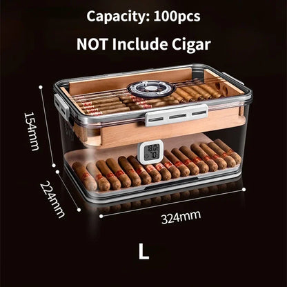 Cigar Humidor with Hygrometer