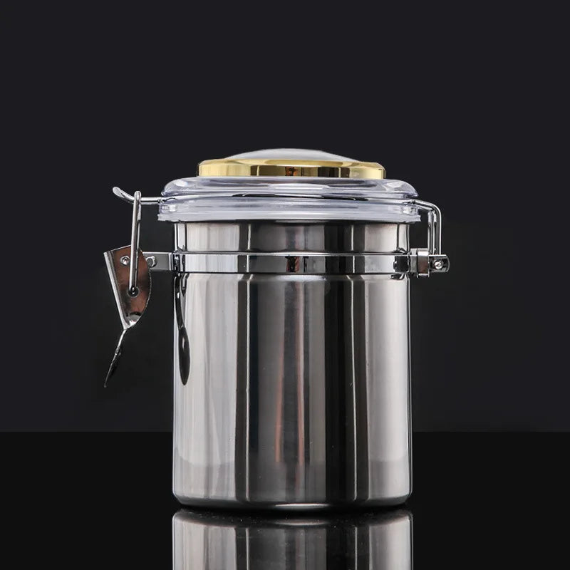 Stainless Steel Stash Jar with Hygrometer