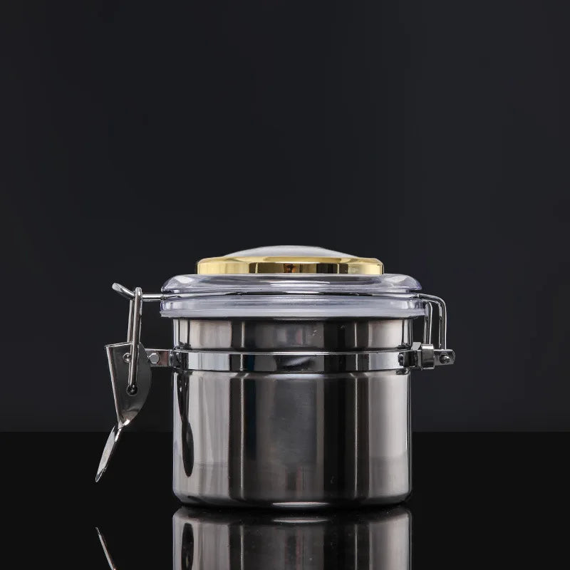 Stainless Steel Stash Jar with Hygrometer