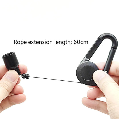 Retractable Lighter Holder with Carabiner Clip